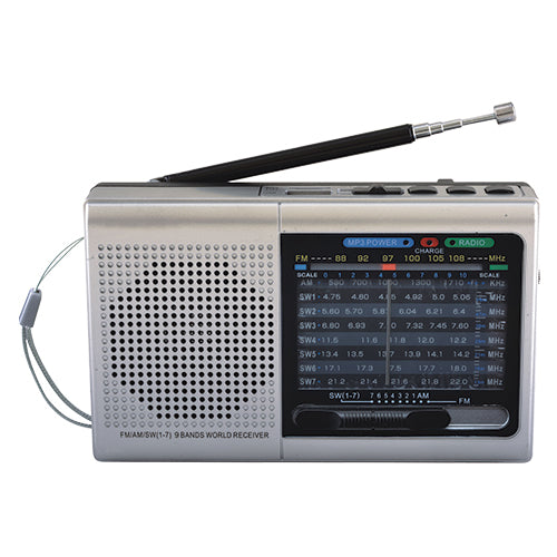 Radio Bluetooth® 9 bandas con AM / FM y SW1-7 - Importadora DIELSA